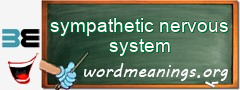 WordMeaning blackboard for sympathetic nervous system